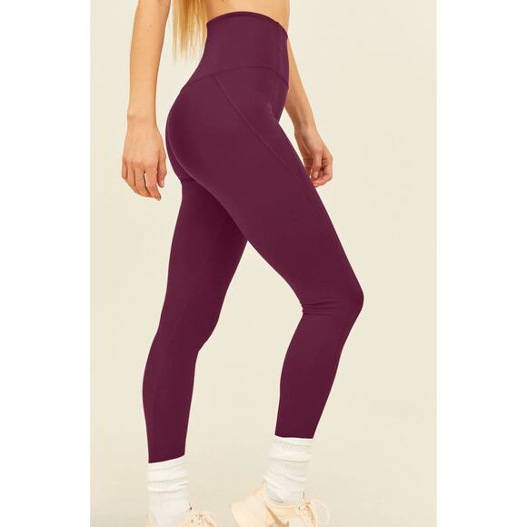 girlfriend collective Pants - NWOT Girlfriend Collective Plum Compressive High-Rise Legging S
